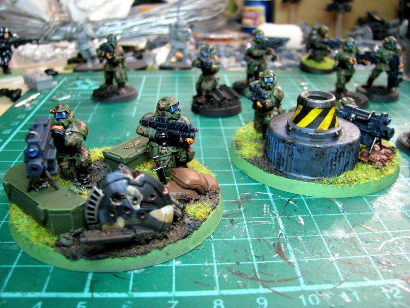 Cadians, Conversion, Heavy Bolter, Heavy Weapon Team, Imperial Guard, Pig Iron All wounded up